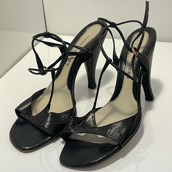 Vintage Marc Jacobs Strappy Black Heels - Picture 1 of 8
